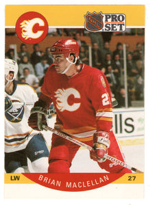 Brian MacLellan - Calgary Flames (NHL Hockey Card) 1990-91 Pro Set # 36 Mint