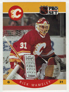 Rick Wamsley - Calgary Flames (NHL Hockey Card) 1990-91 Pro Set # 48 Mint