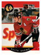 Keith Brown - Chicago Blackhawks (NHL Hockey Card) 1990-91 Pro Set # 49 Mint