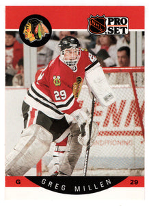 Greg Millen - Chicago Blackhawks (NHL Hockey Card) 1990-91 Pro Set # 56 Mint