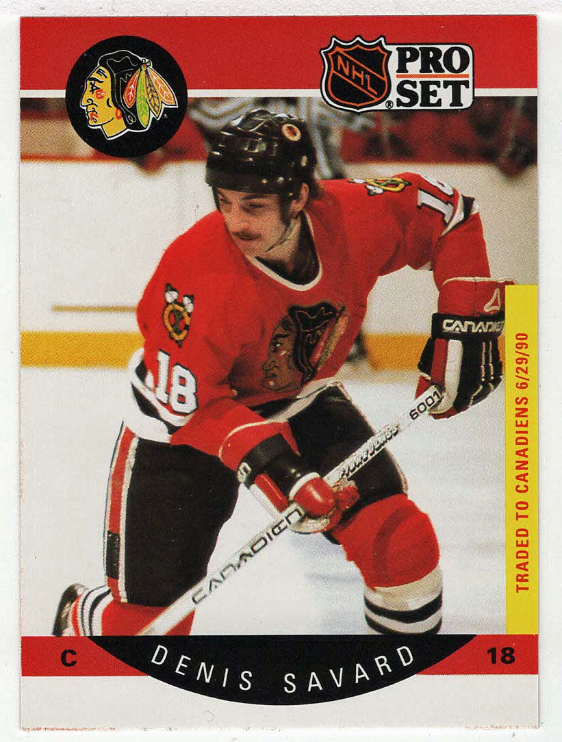 Denis Savard - Chicago Blackhawks (NHL Hockey Card) 1990-91 Pro Set # 59 Mint