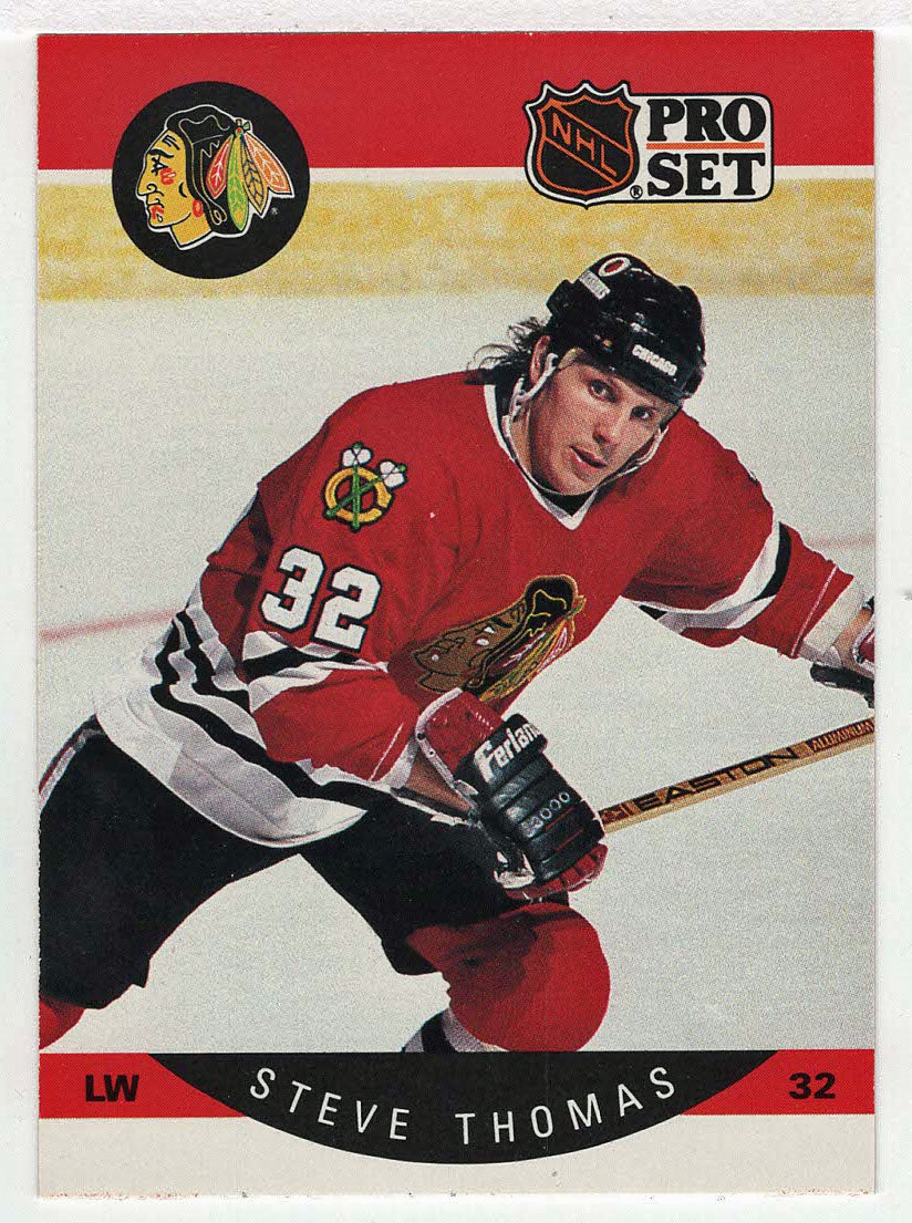 Steve Thomas - Chicago Blackhawks (NHL Hockey Card) 1990-91 Pro Set # 62 Mint