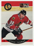 Steve Thomas - Chicago Blackhawks (NHL Hockey Card) 1990-91 Pro Set # 62 Mint