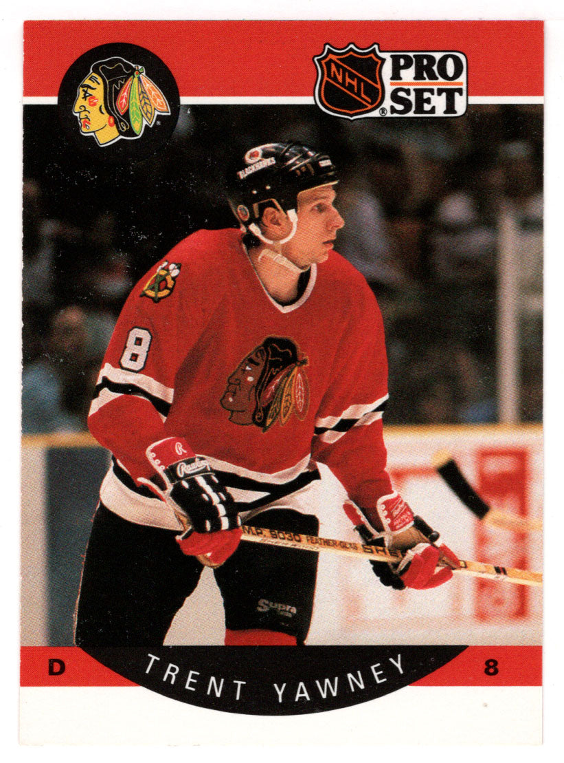 Trent Yawney - Chicago Blackhawks (NHL Hockey Card) 1990-91 Pro Set # 64 Mint