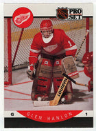 Glen Hanlon - Detroit Red Wings (NHL Hockey Card) 1990-91 Pro Set # 72 Mint