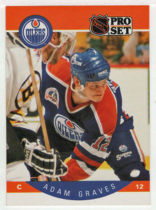 Adam Graves RC - Edmonton Oilers (NHL Hockey Card) 1990-91 Pro Set # 84 Mint