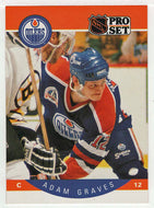 Adam Graves RC - Edmonton Oilers (NHL Hockey Card) 1990-91 Pro Set # 84 Mint