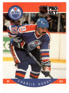 Charlie Huddy - Edmonton Oilers (NHL Hockey Card) 1990-91 Pro Set # 85 Mint