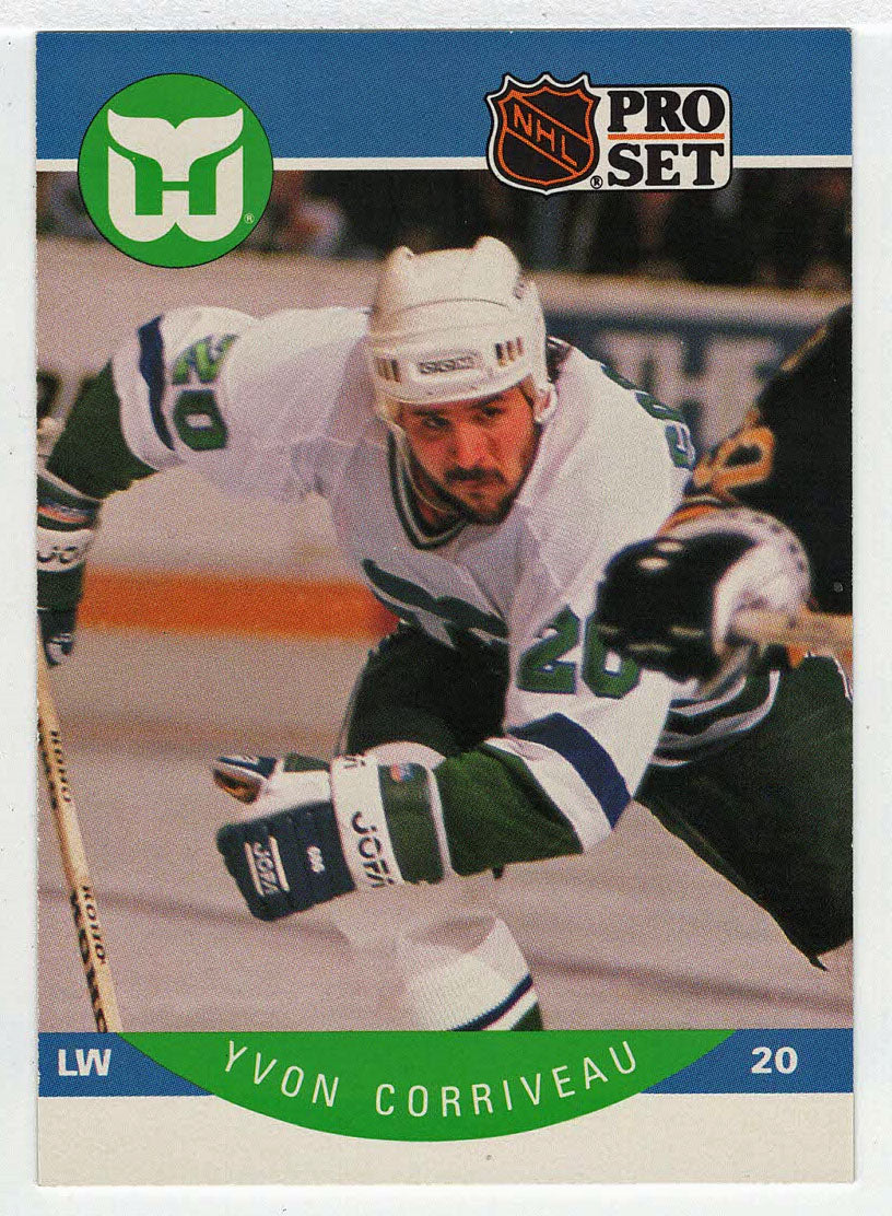 Yvon Corriveau RC - Hartford Whalers (NHL Hockey Card) 1990-91 Pro Set # 100 Mint