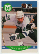 Yvon Corriveau RC - Hartford Whalers (NHL Hockey Card) 1990-91 Pro Set # 100 Mint