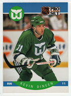 Kevin Dineen - Hartford Whalers (NHL Hockey Card) 1990-91 Pro Set # 102 Mint