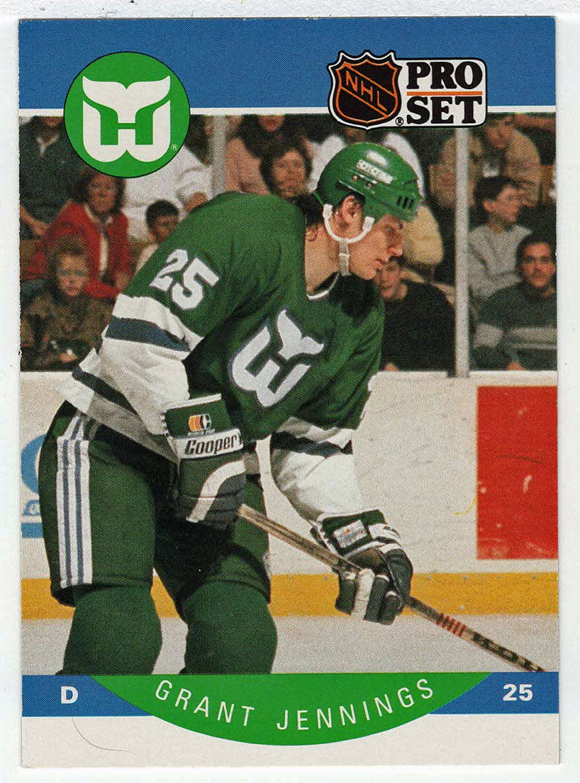 Grant Jennings RC - Hartford Whalers (NHL Hockey Card) 1990-91 Pro Set # 106 Mint