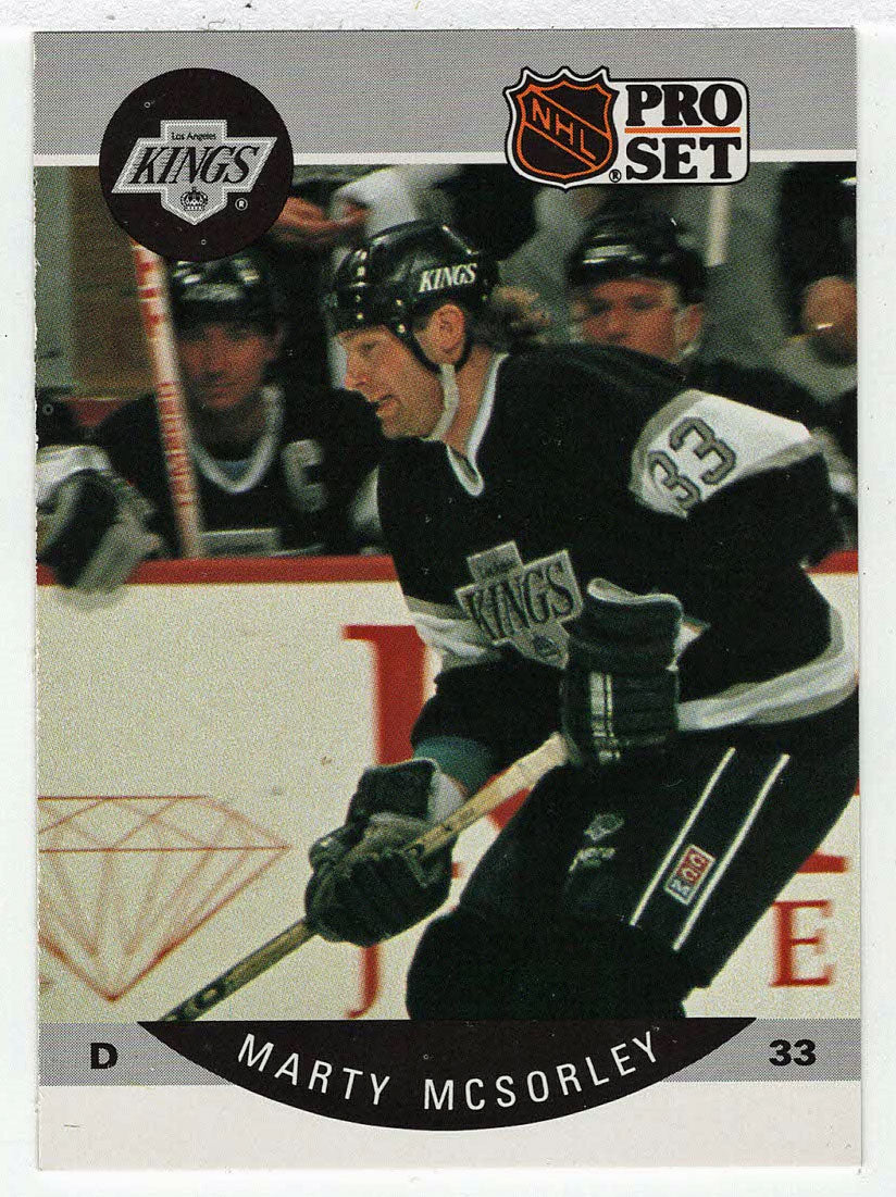Marty McSorley - Los Angeles Kings (NHL Hockey Card) 1990-91 Pro Set # 124 Mint