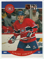 Claude Lemieux - Montreal Canadiens (NHL Hockey Card) 1990-91 Pro Set # 153 Mint