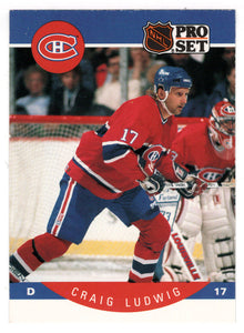 Craig Ludwig - Montreal Canadiens (NHL Hockey Card) 1990-91 Pro Set # 154 Mint