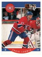 Craig Ludwig - Montreal Canadiens (NHL Hockey Card) 1990-91 Pro Set # 154 Mint