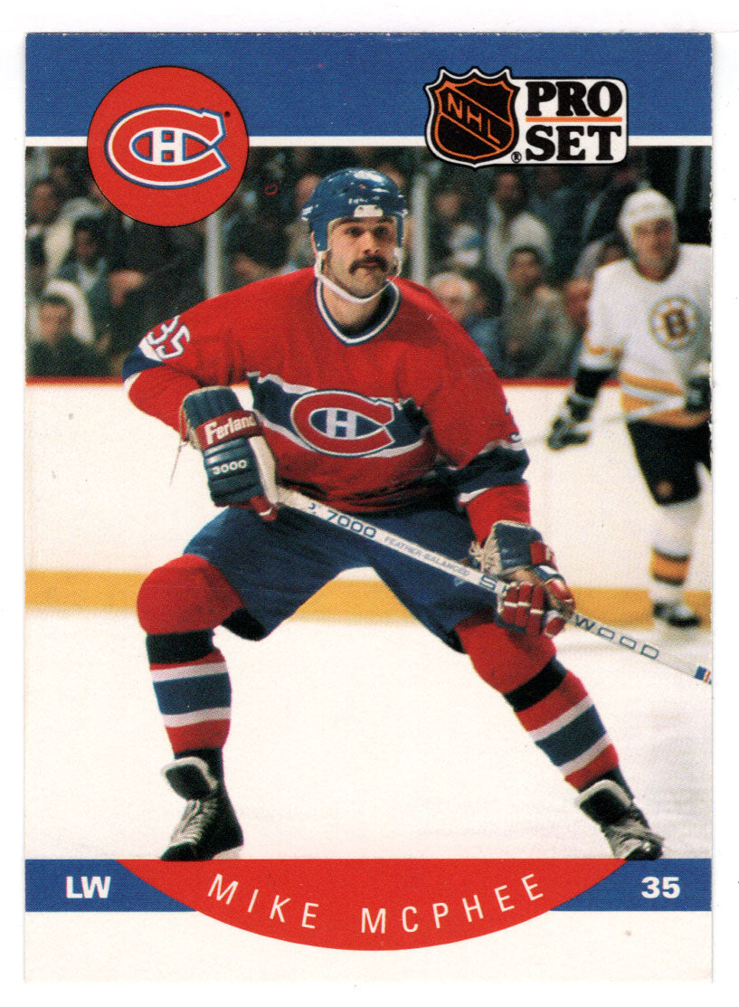 Mike McPhee - Montreal Canadiens (NHL Hockey Card) 1990-91 Pro Set # 155 Mint
