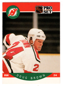 Doug Brown - New Jersey Devils (NHL Hockey Card) 1990-91 Pro Set # 163 Mint