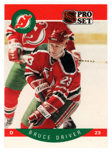 Bruce Driver - New Jersey Devils (NHL Hockey Card) 1990-91 Pro Set # 166 Mint