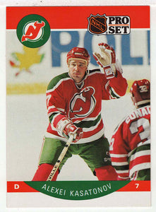 Alexei Kasatonov RC - New Jersey Devils (NHL Hockey Card) 1990-91 Pro Set # 169 Mint