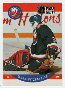 Mark Fitzpatrick RC - New York Islanders (NHL Hockey Card) 1990-91 Pro Set # 181 Mint