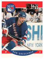 Ron Greschner - New York Rangers (NHL Hockey Card) 1990-91 Pro Set # 197 Mint