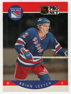 Brian Leetch - New York Rangers (NHL Hockey Card) 1990-91 Pro Set # 201 Mint