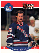 Randy Moller - New York Rangers (NHL Hockey Card) 1990-91 Pro Set # 202 Mint