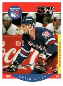 Chris Nilan - New York Rangers (NHL Hockey Card) 1990-91 Pro Set # 205 Mint