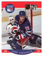 John Ogrodnick - New York Rangers (NHL Hockey Card) 1990-91 Pro Set # 206 Mint