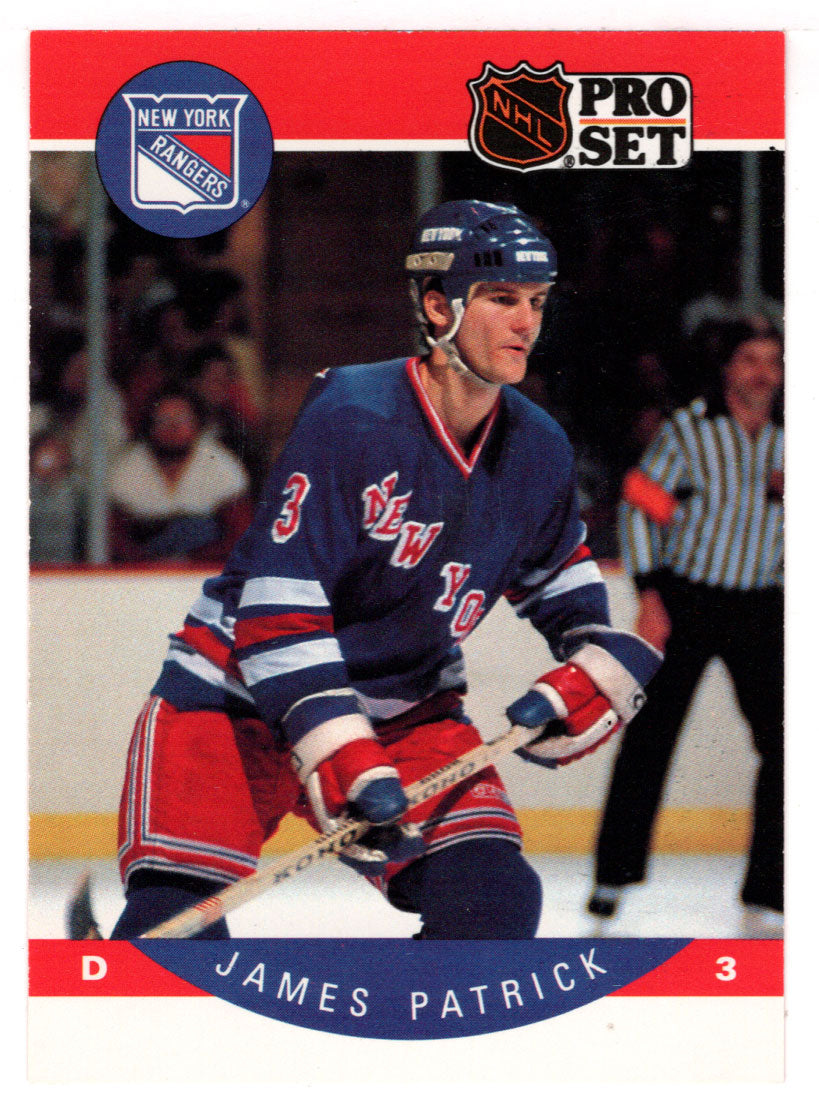 James Patrick - New York Rangers (NHL Hockey Card) 1990-91 Pro Set # 207 Mint