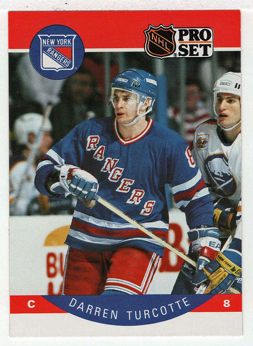 Darren Turcotte RC - New York Rangers (NHL Hockey Card) 1990-91 Pro Set # 208 Mint