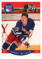 Carey Wilson - New York Rangers (NHL Hockey Card) 1990-91 Pro Set # 210 Mint