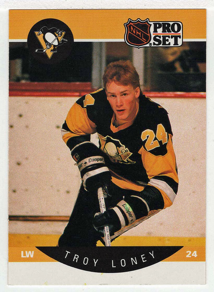 Troy Loney RC - Pittsburgh Penguins (NHL Hockey Card) 1990-91 Pro Set # 237 Mint