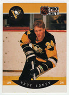 Troy Loney RC - Pittsburgh Penguins (NHL Hockey Card) 1990-91 Pro Set # 237 Mint