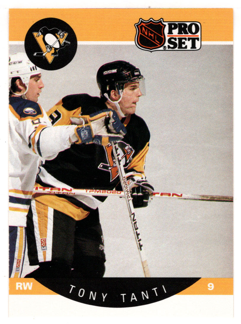 Tony Tanti - Pittsburgh Penguins (NHL Hockey Card) 1990-91 Pro Set # 241 Mint