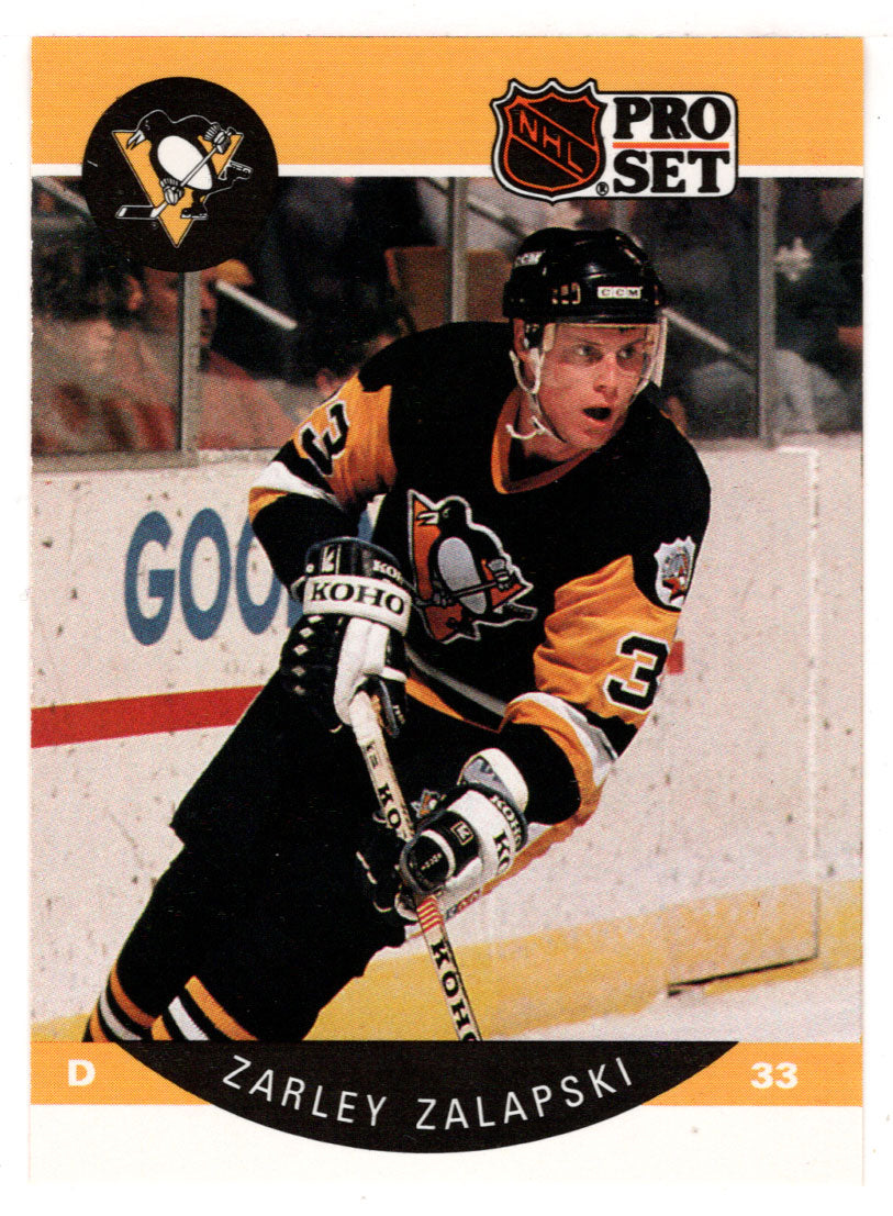Zarley Zalapski - Pittsburgh Penguins (NHL Hockey Card) 1990-91 Pro Set # 242 Mint