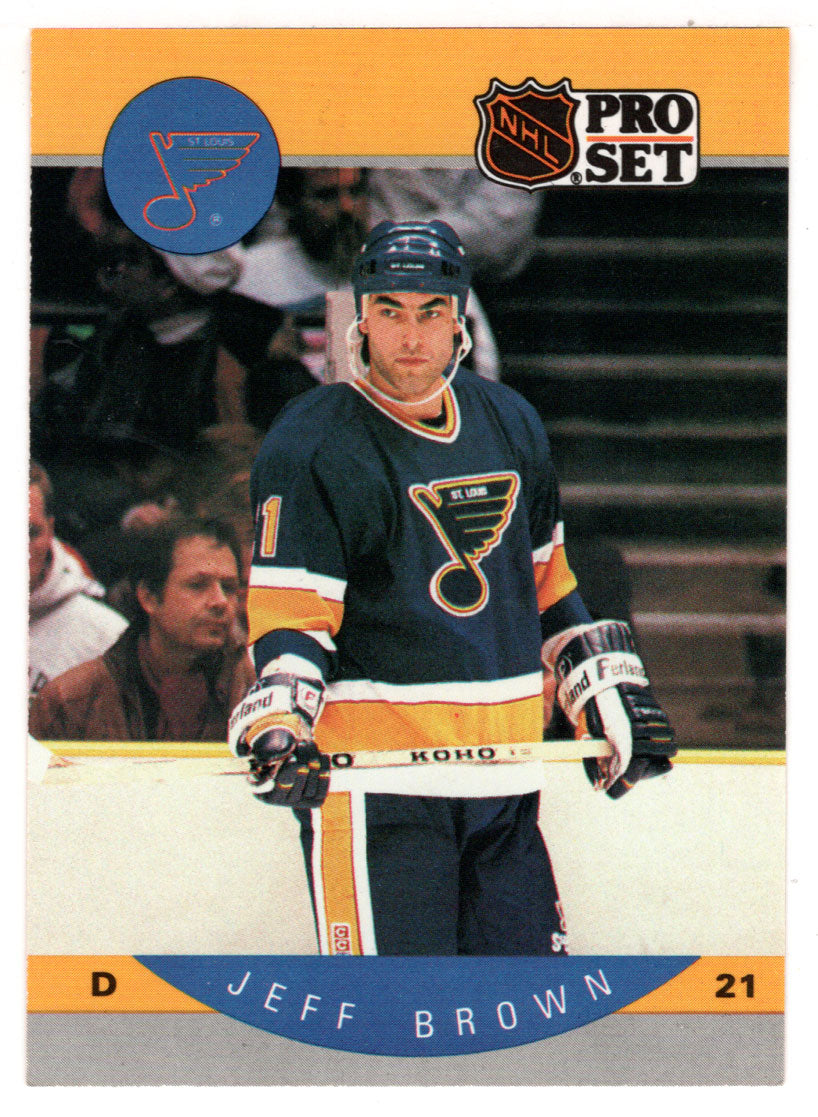 Jeff Brown - St. Louis Blues (NHL Hockey Card) 1990-91 Pro Set # 260 Mint