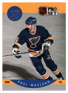 Paul MacLean - St. Louis Blues (NHL Hockey Card) 1990-91 Pro Set # 266 Mint