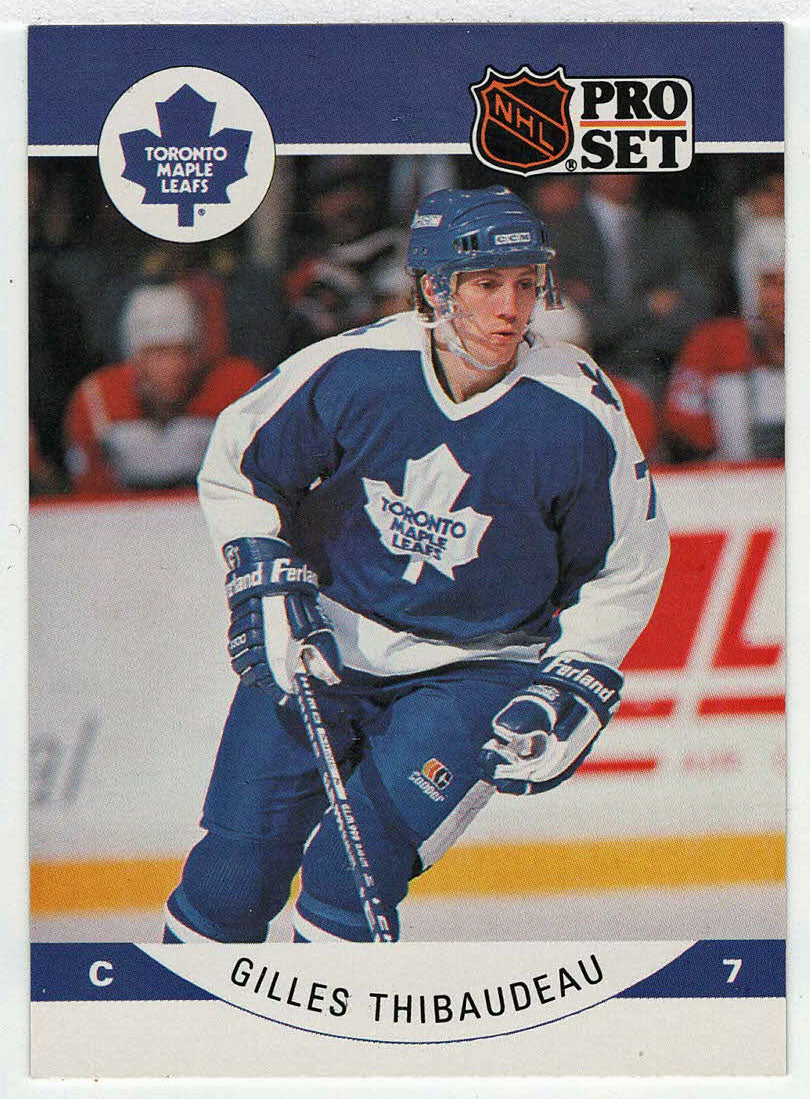 Gilles Thibaudeau RC - Toronto Maple Leafs (NHL Hockey Card) 1990-91 Pro Set # 290 Mint