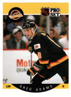 Greg Adams - Vancouver Canucks (NHL Hockey Card) 1990-91 Pro Set # 291 Mint