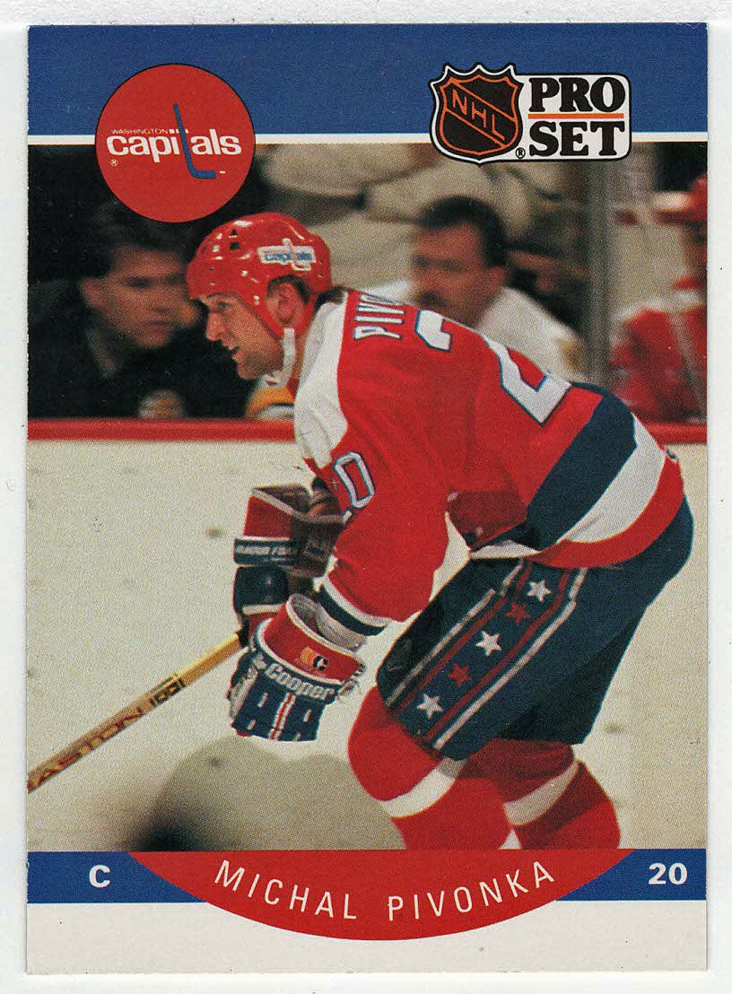 Michal Pivonka RC - Washington Capitals (NHL Hockey Card) 1990-91 Pro Set # 319 Mint