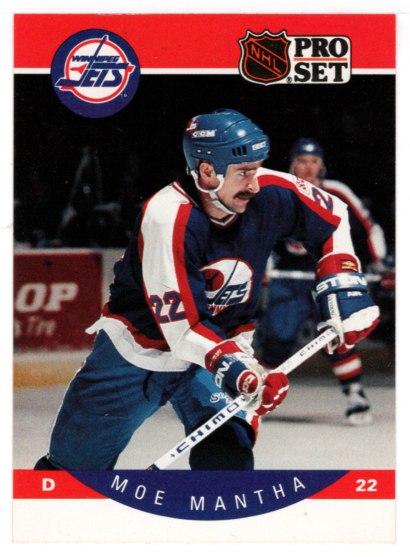 Moe Mantha - Winnipeg Jets (NHL Hockey Card) 1990-91 Pro Set # 332 Mint