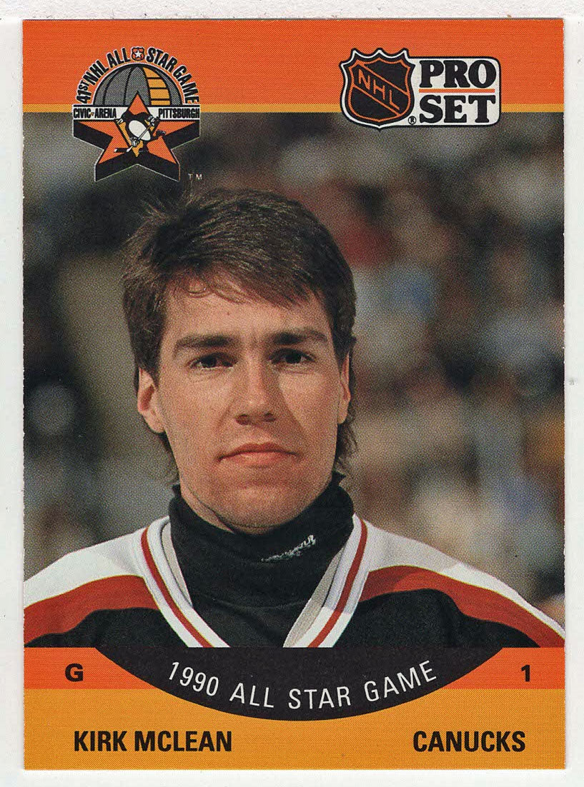 Kirk McLean - Vancouver Canucks - All Star Game (NHL Hockey Card) 1990-91 Pro Set # 355 Mint