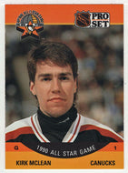 Kirk McLean - Vancouver Canucks - All Star Game (NHL Hockey Card) 1990-91 Pro Set # 355 Mint
