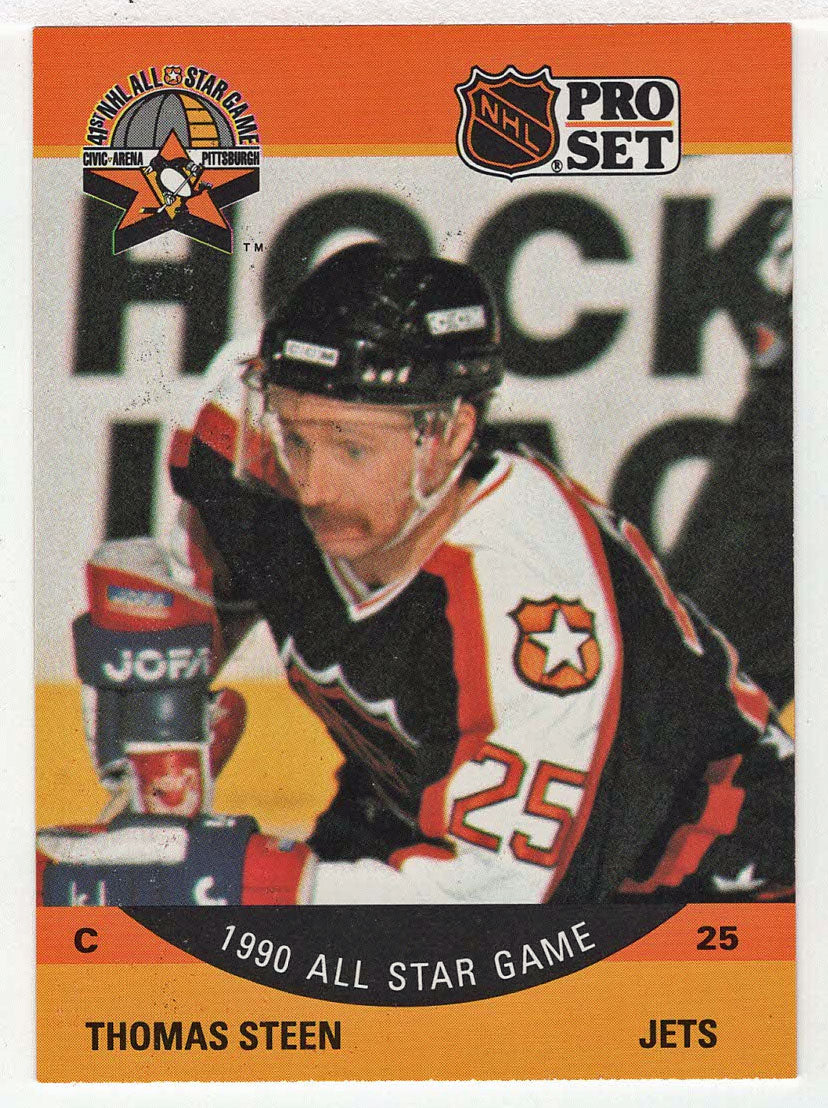 Thomas Steen - Winnipeg Jets - All Star Game (NHL Hockey Card) 1990-91 Pro Set # 356 Mint