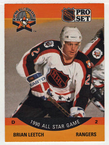 Brian Leetch - New York Rangers - All Star Game (NHL Hockey Card) 1990-91 Pro Set # 373 Mint