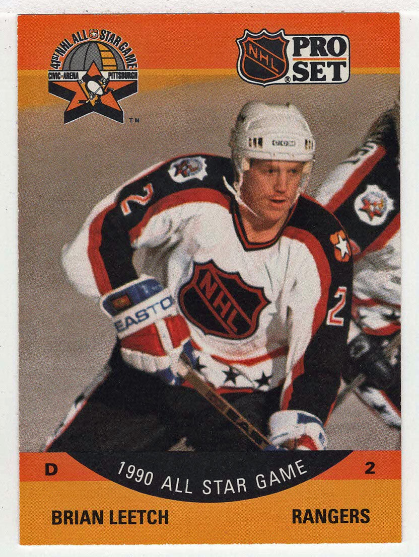 Brian Leetch - New York Rangers - All Star Game (NHL Hockey Card) 1990-91 Pro Set # 373 Mint