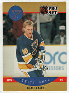 Brett Hull - St. Louis Blues - League Leaders (NHL Hockey Card) 1990-91 Pro Set # 395 Mint