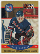 Mike Richter - New York Rangers - League Leaders (NHL Hockey Card) 1990-91 Pro Set # 398 Mint